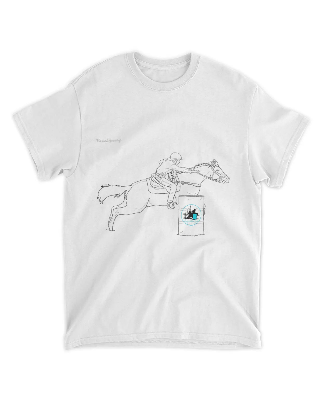 Barrel Racer Lineart T-Shirt