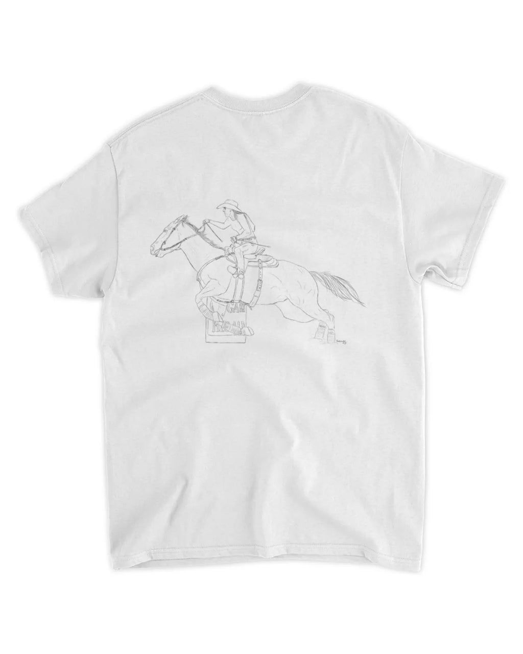 Simple Hand Drawn Barrel Racer T-Shirt