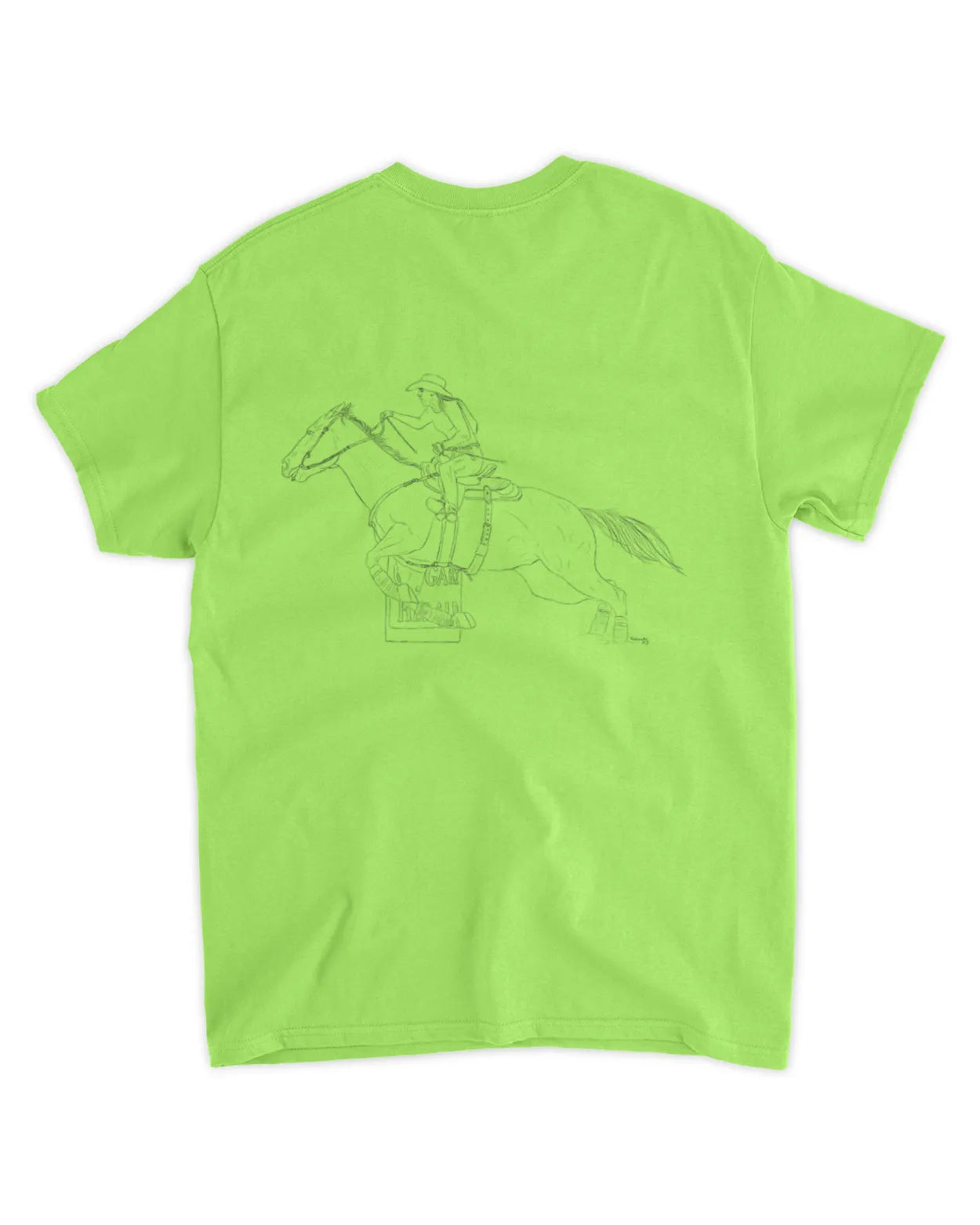 Simple Hand Drawn Barrel Racer T-Shirt
