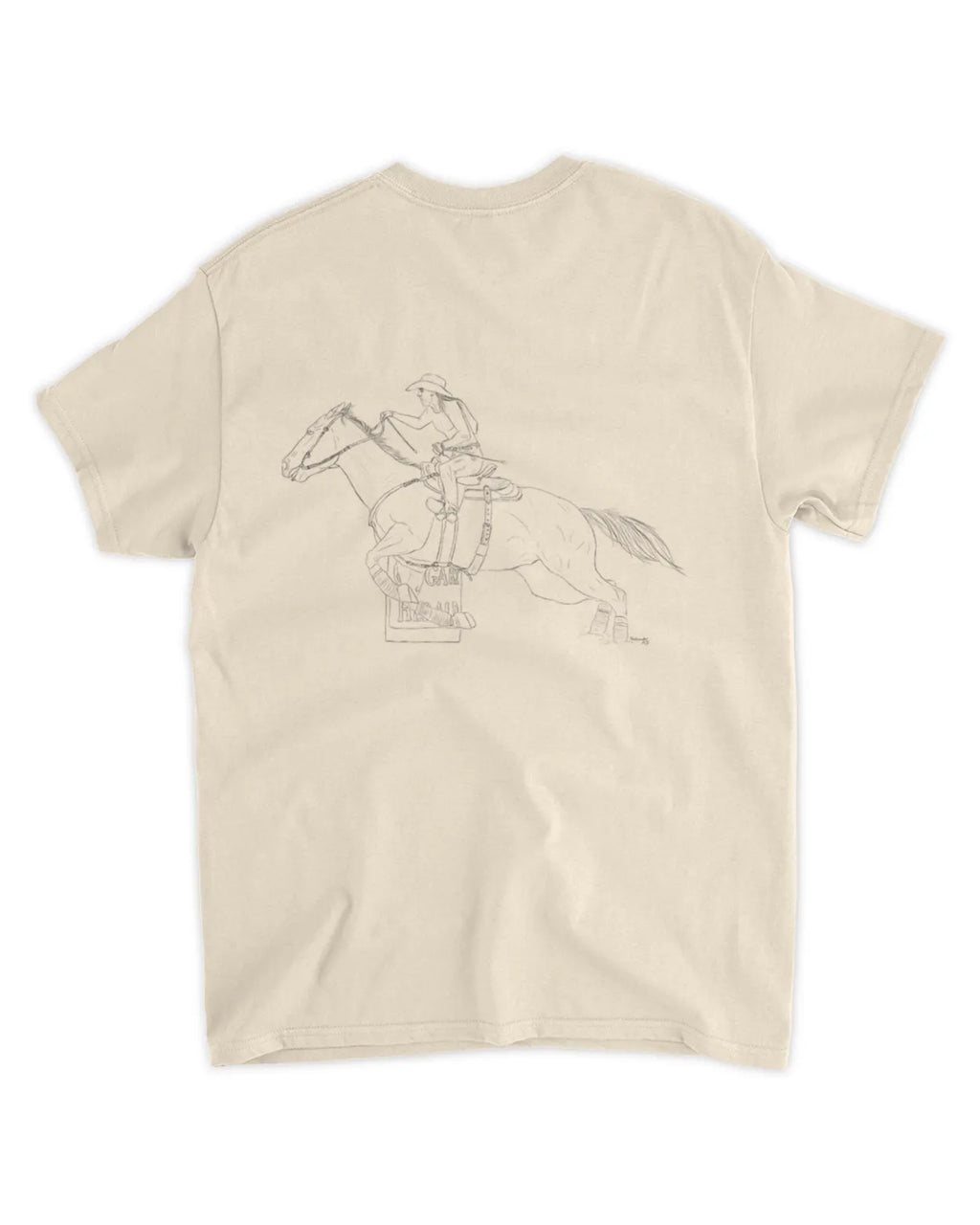 Simple Hand Drawn Barrel Racer T-Shirt