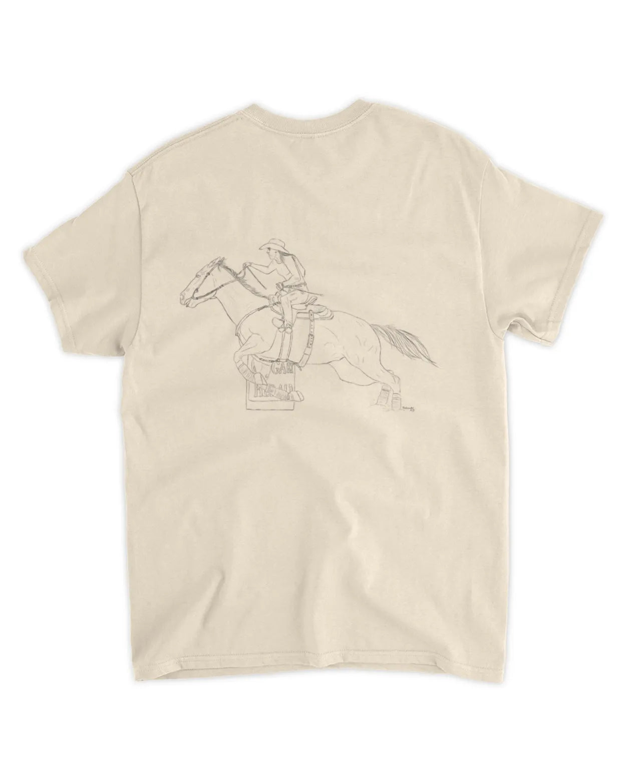 Simple Hand Drawn Barrel Racer T-Shirt